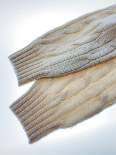 商品画像：ニット・セーター(厚手)/34/ウール/WHT/無地 6