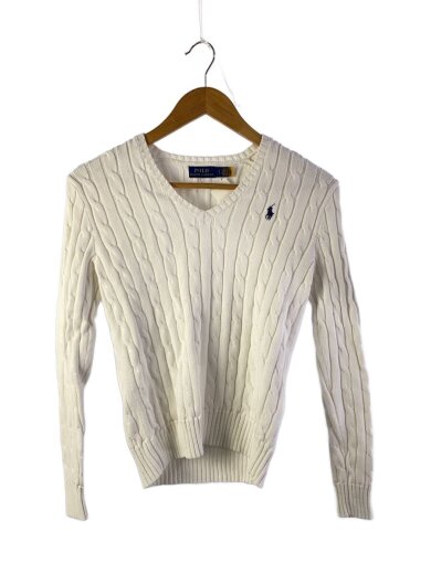 商品画像：ニット・セーター(厚手)/--/コットン/WHT/無地 1