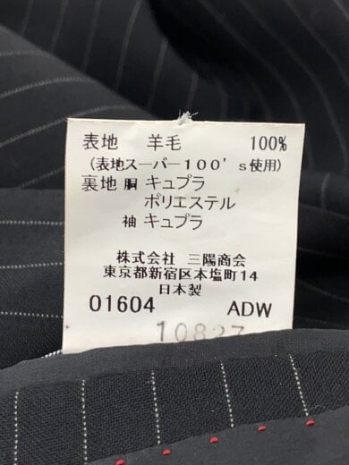 商品画像：テーラードジャケット/--/ウール/BLK/ストライプ/BMD37-413-09 5