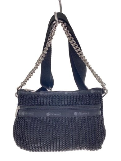 商品画像：CHAIN CROCHET CLUTCH/ショルダーバッグ/--/BLK/1368 1