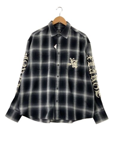 商品画像：長袖シャツ/M/ポリエステル/BLK/オンブレCK/101233014004 1