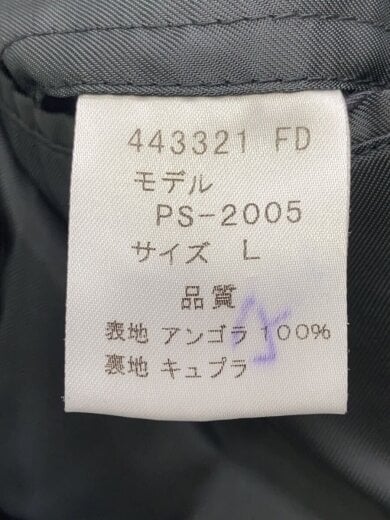商品画像：ジャケット/L/アンゴラ/BLK/無地/443321 4
