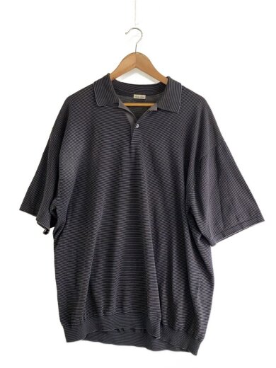 商品画像：ポロシャツ/XL/コットン/GRY/ボーダー/8118-136-0134 1