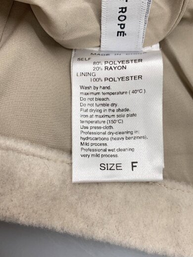 商品画像：ペプラムブルゾン/FREE/ポリエステル/BEG 4