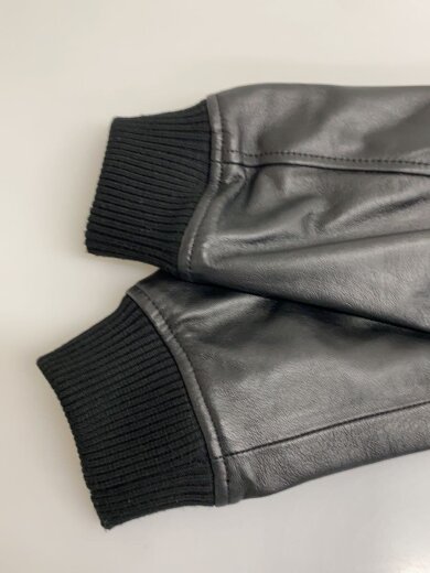 商品画像：メリノウール メルトン バーシティジャケット/スタジャン/S/ウール/BLK/114-45-0125 5