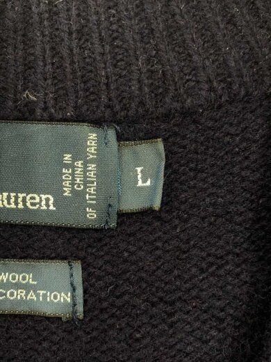 商品画像：ニット・セーター(厚手)/L/ウール/NVY 4