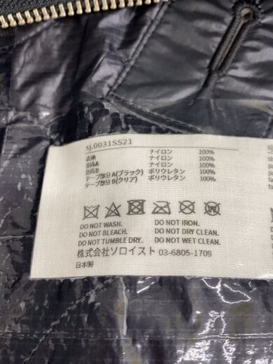 商品画像：ハンガーカバーデザイン ナイロン ショルダージャケット/--/ナイロン/BLK/sj.0031SS21 4