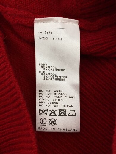 商品画像：25AW/カシミヤ混オープンカラーカーディガン/ウール/RED/25-080-400-9170-4-0// 4