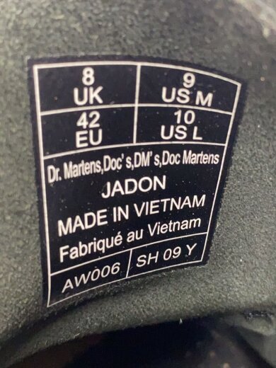 商品画像：JADON/ジェイドン/8ホールレースアップブーツ/UK8/BLK/SH09Y 5