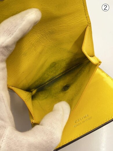 商品画像：3つ折り財布/レザー/BLK/無地/レディース 5