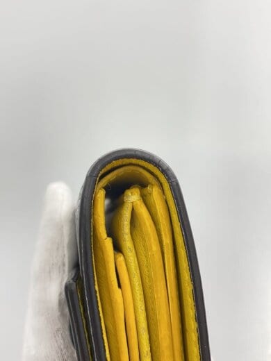 商品画像：3つ折り財布/レザー/BLK/無地/レディース 9