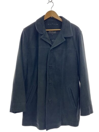 商品画像：レザージャケット・ブルゾン/LL/牛革/BLK/無地 1