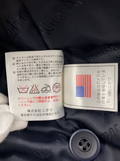 商品画像：レザージャケット・ブルゾン/LL/牛革/BLK/無地 5