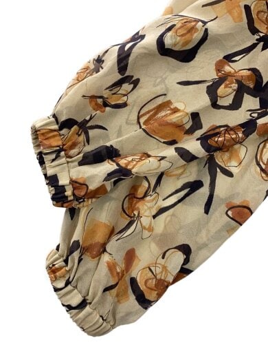 商品画像：長袖ブラウス/36/シルク//13-01-34-01401/リラリーフプリント ネックギャザーブラウス 6