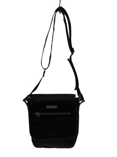 商品画像：ショルダーバッグ/ナイロン/BLK/レザー部分使用感あり// 1