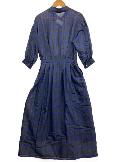 商品画像：長袖ワンピース/M/ポリエステル/NVY/チェック/maxi dr-plaid// 2