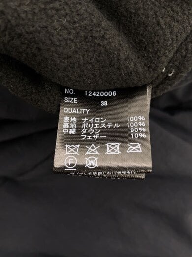 商品画像：ダウンジャケット/38/ナイロン/BLK/無地/12420006 5