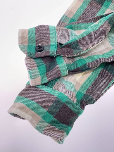 商品画像：ネルシャツ/L/コットン/GRN/チェック 5