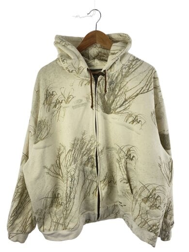 商品画像：ジップパーカー/--/コットン/BEG/総柄 1