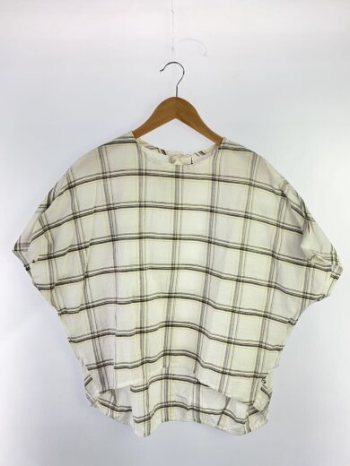 商品画像：半袖ブラウス/FREE/コットン/WHT/チェック/U608-0179-01BCW 1