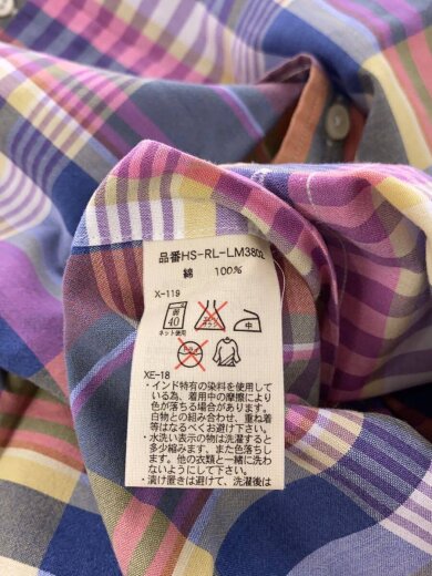 商品画像：半袖シャツ/L/コットン/マルチカラー/チェック 4