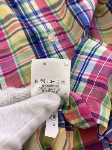 商品画像：半袖シャツ/M/コットン/マルチカラー/チェック 4