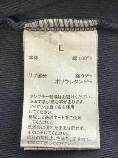 商品画像：Tシャツ/L/コットン/BLK 4