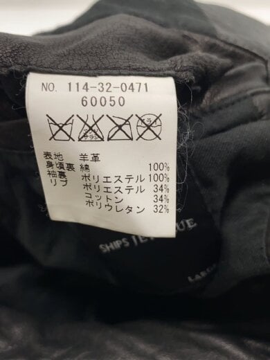 商品画像：レザージャケット・ブルゾン/L/羊革/BLK/114-32-0471// 4