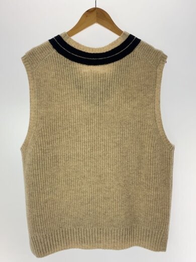 商品画像：ニットベスト(厚手)/L/ウール/BEG/596-3260503// 2