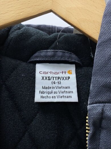 画像：Carharttアクティブジャケット/ダック/4-5y/コットン/ブラック/黒/4