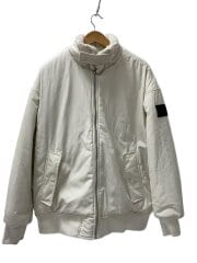 リバーシブル シェルパ ボンバージャケット/--/コットン/WHT/ホワイト/無地/J324123