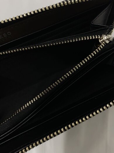 商品画像：NEWレザーリップルシリーズ/長財布/牛革/BLK/ブラック/無地/メンズ/G87-01370 5
