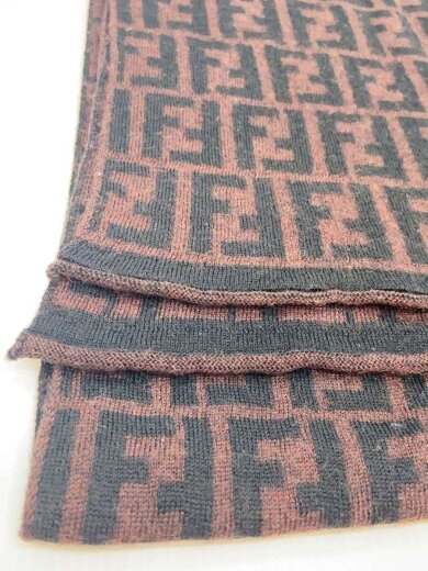 商品画像：フェンディ/マフラー/ズッカ/ウール/ブラウン 4