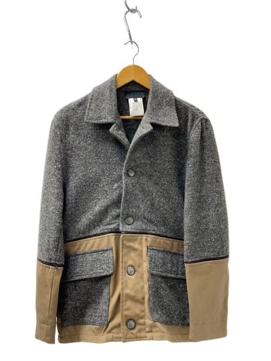 商品画像：archive/zip/ドッキング/ジャケット/32/46/ウール/GRY/グレー/無地 1