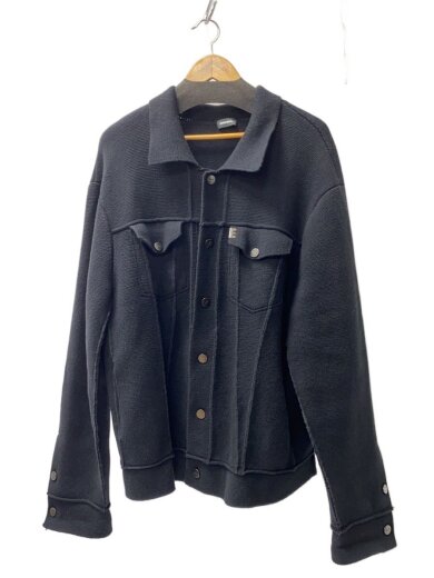 画像：DIESELニット/トラッカー/ジャケット/XL/コットン/BLK/ブラック/無地//1