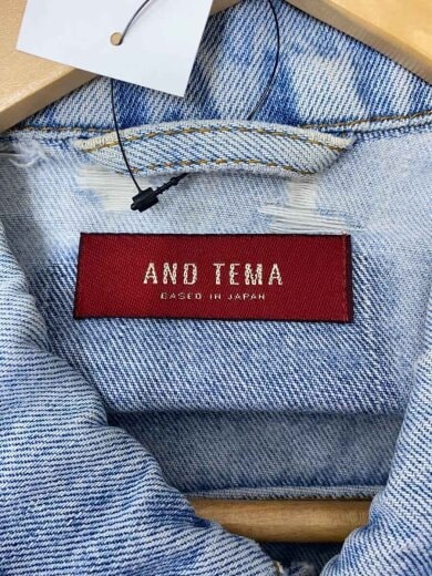 商品画像：AND TEAM/Gジャン/L/デニム/インディゴ無地/70503/リメイク/バラ刺繍 3