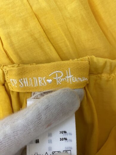 商品画像：ロングスカート/FREE/コットン/YLW/イエロー黄色/無地/3310500146/内タグ欠損 3