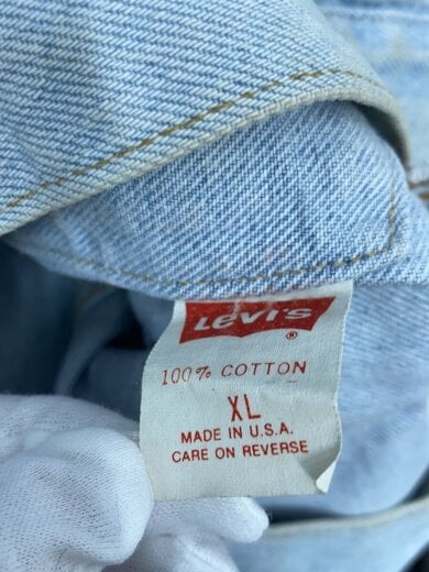 商品画像：Gジャン/襟汚れ有/80s/usa製/XL/コットン/IDG/無地/70507-0211 3