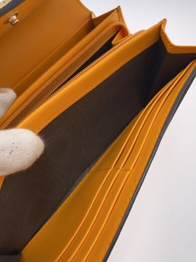 商品画像：長財布/レザー/ORNオレンジ/無地/レディース 6