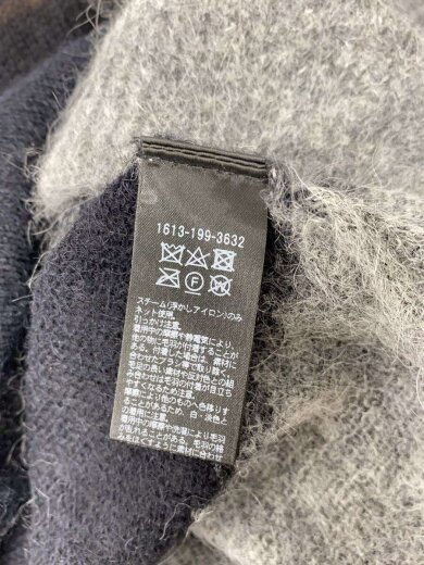 商品画像：ニット・セーター(薄手)/アルパカ/ブラック/グレー/ボーダー/1613-199-3632 4