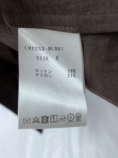 商品画像：半袖シャツ/FREE/コットン/BRW/無地/LH22SS-BL007ボウダイ半袖ボリュームブラウス 4