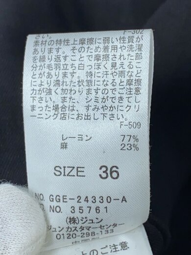 商品画像：ノースリーブワンピース/36/レーヨン/ブラック/無地/GGE-24330-A// 4