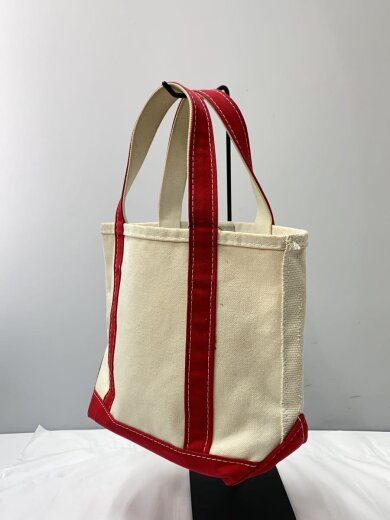 商品画像：ビーントート/ハンドバッグ/キャンバス/レッド/無地/内側汚れ有 2