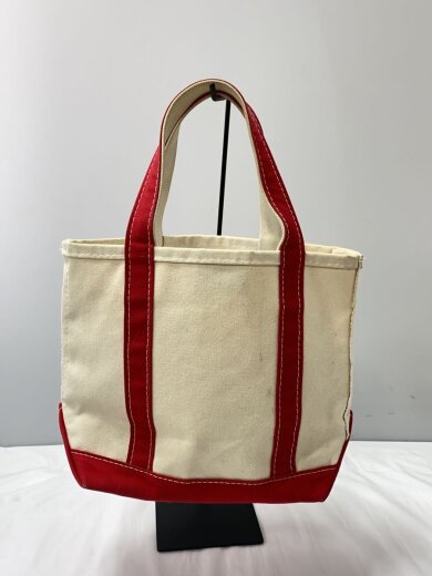 商品画像：ビーントート/ハンドバッグ/キャンバス/レッド/無地/内側汚れ有 3