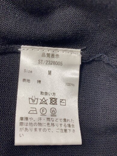 商品画像：半袖ニット・セーター(薄手)/M/コットン/ブラック/黒/無地/ST/2328005 4