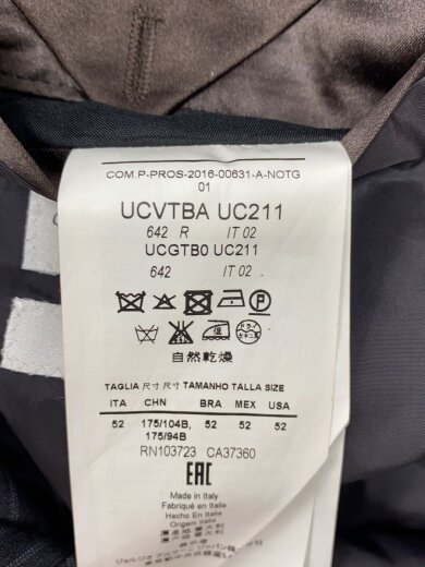 商品画像：T LINE/スーツ/52/ウール/グレー/ストライプ/UCVTBA UC211// 4