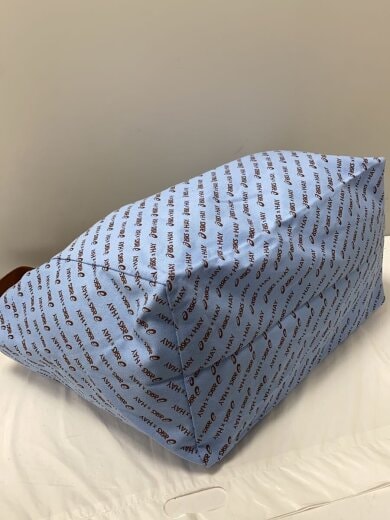 商品画像：×HAY/オーガニックコットン/ロゴトートバッグ/キャンバス/ブルー/総柄 5
