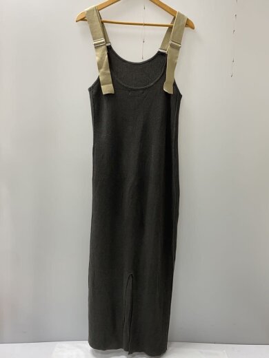 商品画像：サロペットニットワンピース/36/アクリル/グレー/無地/62610303 2