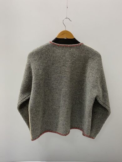 商品画像：Novara/ハンドニット/立体刺繍/カーディガン(厚手)/M/ウール/グレー 2