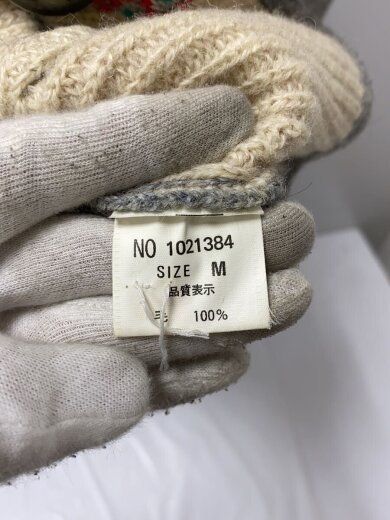 商品画像：Novara/ハンドニット/立体刺繍/カーディガン(厚手)/M/ウール/グレー 4